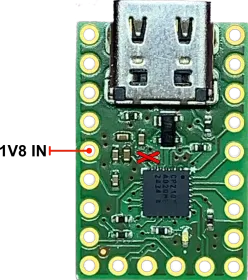 Top View with 1V8 In Configuration
